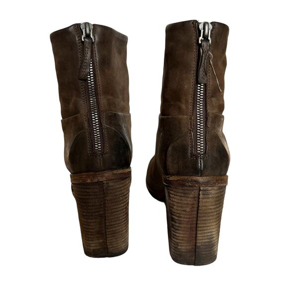 Marsèll Chocolate Brown Bolla Glove Leather Block Heel Ankle Bootie 9.5/39.5 - Picture 4 of 14